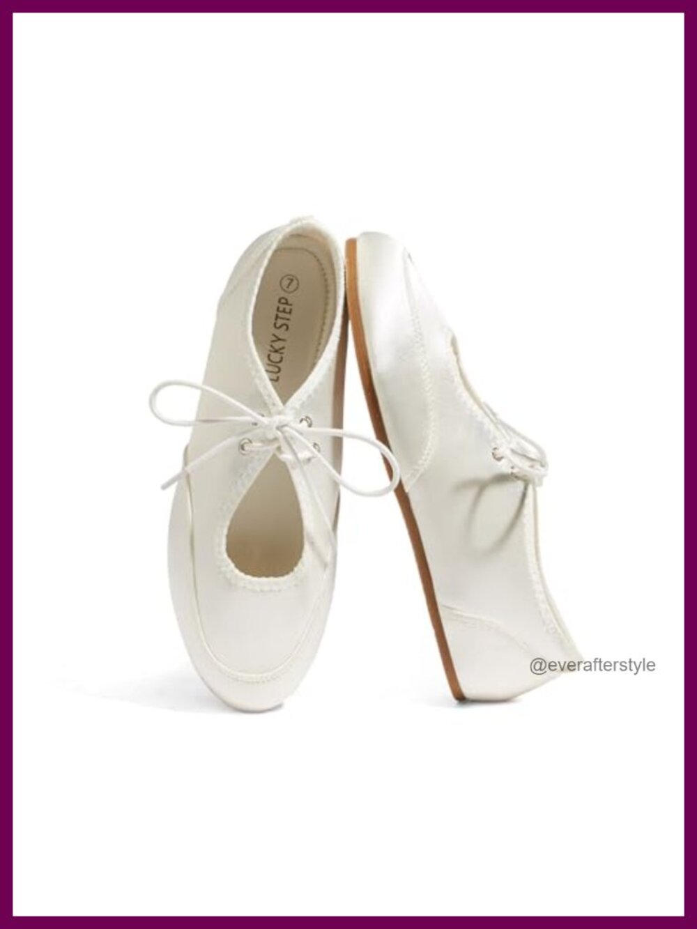 Women's Mary Jane Ballet Flats Satin Lace Up Round Toe Comfortable